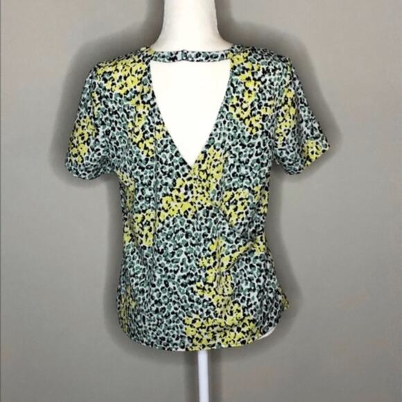 Banana Republic Colorful Print Open Back Blouse S - Picture 3 of 6